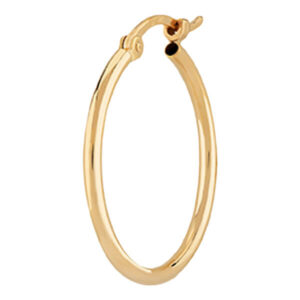 20mm Gold hoop earrings with latch back