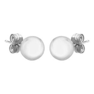 Pearl post earrings with friction back