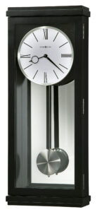 Easily tell time with dual-chime movement that plays Westminster or Ave Maria chime to strike each hour with an option to play on ¼, ½, and ¾ as well. Set the automatic nighttime chime shut-off and convenient volume control to have anywhere in your house. This clock requires two C batteries.