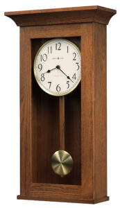  A single-chime movement plays Westminster chimes on the hour and counts the hour. There’s also an automatic nighttime chime shut-off for convenience.