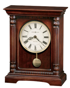 This timepiece has dual-chime movement and plays Ave Maria or Westminster chimes on every hour, along with a strike. With an optional 4/4 chime feature and volume control, you can adjust the sound to your liking. This clock also has automatic nighttime volume reduction and chime shut-off features so it won’t disturb you after bedtime.