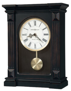 Easily tell time with a single-chime movement that plays the Westminster chime to strike each hour. The convenient automatic nighttime chime shut off and antique brass-finished pendulum bob allows this clock to be set in any room.