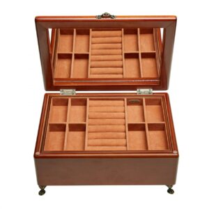 Kinsley Walnut Finish Jewelry Box