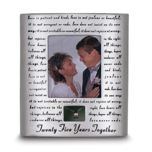 25 YEARS TOGETHER 1st Corinthians 13 Verse 3x3.5 Photo Frame