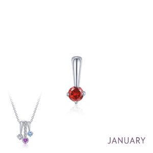 Stackable birthstone pendants