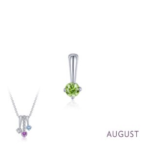 Stackable birthstone pendants