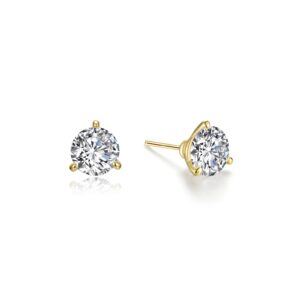 Gold Plated Simulated Diamond Studs