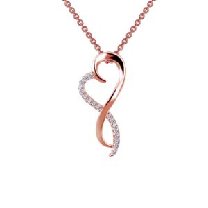 Rose Gold Plated Infinity Heart Pendant